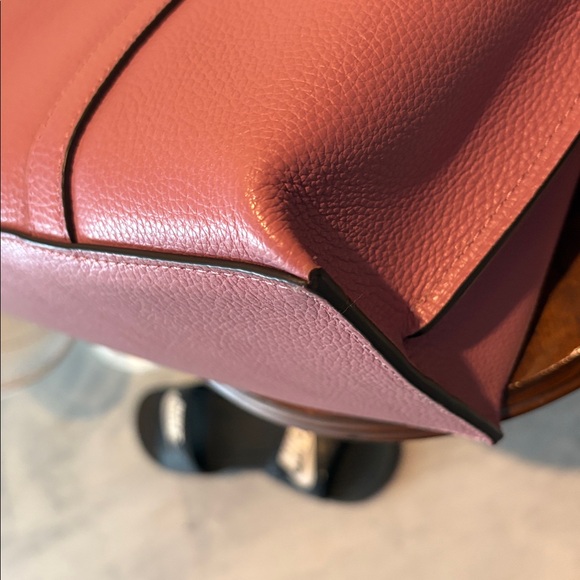 Coach 1573 May Tote Bag shoulder bag pebbled leather Dusty pink/saddle brass - Picture 14 of 17